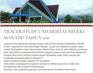 Tracer Study Universitas Negeri Manado